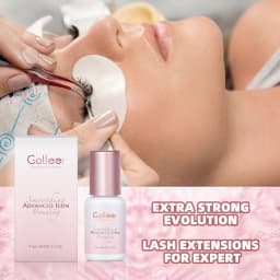 Gollee 0.5-1s Drying Glue for Eyelash Extensions 5ml Hypoallergenic Lashes Extension Glue Strong Glue False Eyelashes Supplies