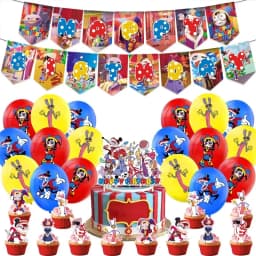 New The Amazing Birthday Party Decorations Digitaled Circus Tableware Set Plates Banner Tablecloth for Baby Shower Supplie Gifts