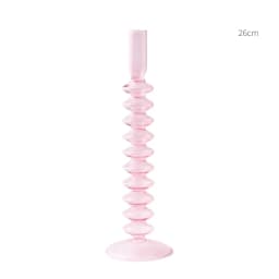 Floriddle Taper Candle Holders Glass Candlesticks for Home Wedding Table Decoration Glass Vase Table Bookshelf Candles Stand