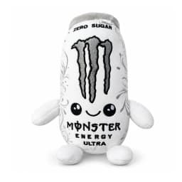 Black White m-o-n-s-t-e-r Energy Can Shaped Plush Toy Zero Sugar Theme Soft Stuffed Doll Desktop Decor Holiday Gift