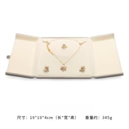 Pearl Necklce Gift Box Velvet Necklace Packaging Box Ring Holder Display Showcase Pendant Organizer