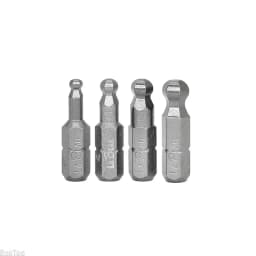 3Pcs Magnetic 1/4 Inch Ball Screwdriver Bits - Auto Repair Tools 25mm Length 3/4/5/6mm Screwdriver Head