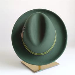 Dark Green Fedora Hat DIY fedora hat small turn-up men's hat retro jazz hat women's role-playing hat mens hat gorras para hom