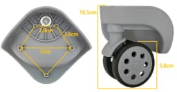 Universal Luggage Wheel Replacement Parts Quiet Universal Spinner Wheels Repair for Suitcase Password Box Shock Absorption
