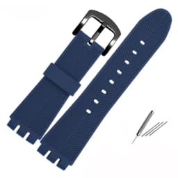 23mm Silicone Rubber Strap for Swatch Watch YOS440 449 401G 447 448 IRONY Sports Waterproof Wristband Tools Bracelet Black Blue