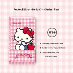 Knibor A7 Portable Pocket Grid Notebook Kinbor Mini Planners Hand Journal Kawaii Small Notepad Travel Diary Student Stationery