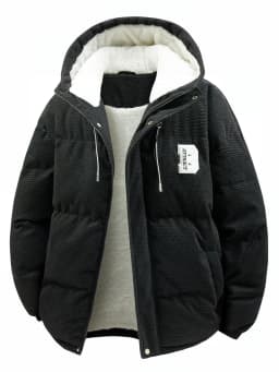 Men's Hooded Cotton Jacket Is Light and Warm Without Being Bulky. the Hood Adds Practicality and Is Suitable for Outdoor Light Activities, Warm-Up Exercises, Layering in Autumn and Winter, Daily Shopping, Friend Gatherings, and Short Trips