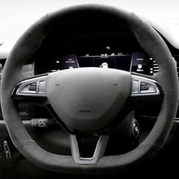 Anti-Slip Genuine Leather Suede Braid Car Steering Wheel Cover For Skoda Citigo Roomster Fabia Octavia Superb Karoq Rapid