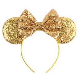 Cute Women Mouse Ears Leopard Print Headbands for Girls Baby Women Sequins 5"Bows Hair Accessories Adults Hairbands Kids Gift