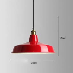 American Retro Red Pendant Lamp Led E27 Industrial Style Lighting Hot Pot Barbecue Modern Iron Art Restaurant Decor Lighting