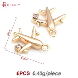 18K Gold Color Airplane Bicycle Tower Windmill Charms Pendants High Quality Diy Jewelry Making Necklace Earrings Accessories