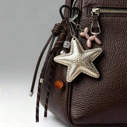 Multicolor Luxury Flat Keychain Bag pu Leather Five-Pointed Star Keychain Mother's Day Valentine's Day High-End Gift