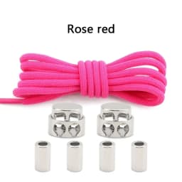1Pair Lock Shoe laces Without ties Metal Buckle Laces Round Elastic Laces Sneakers Kids Adult No Tie Shoelaces Shoes Accessories