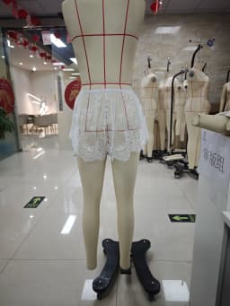Women's Lace Sheer Shorts Summer Fashionable Solid Color Elastic Waist Mesh Shorts