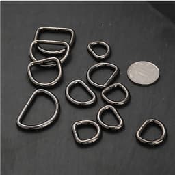 10pcs Metal D Ring Adjustable Half Rings Clasp Buckle for Belt Bags Backpacks Straps Shoes Cat Dog Collar DIY Bag Accessories