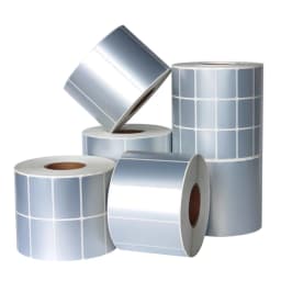 1Roll Thermal Transfer Matte Silver PET Label Waterproof Oilproof Office Supplies(Not thermal paper)