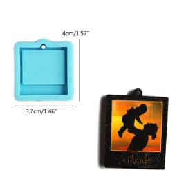 Photo Frame Resin Art Shaker Mold Creative Card Pendant Clear Quicksand Silicone Mold DIY Crafts Casting Epoxy Mold for Keychain