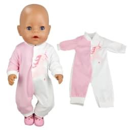 Doll Clothes 43 Cm Baby New Born Doll Hooded Rompers for 18 Inch Americanog Girl Doll Casual Wear