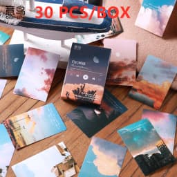 45Pcs Beautiful Scenery & Colorful Cloud Stickers Set for Journal Diary Scrapbooking Cute Stationery Decoration