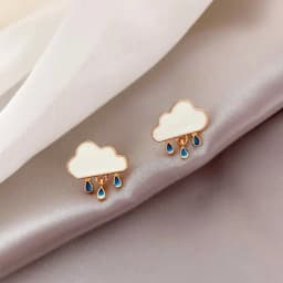 Cute Rabbit Red Heart Asymmetry Stud Earrings For Women Sweet Daisy Flower Animal Earring Birthday Party Wedding Jewelry