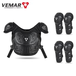 Kids Motorcycle Riding Body Armor/Elbow Knee Protector Children Motocross Back Vest Chest Off-Road Moto Cycling Protective Gear