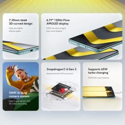 POCO M8 5G Global Version Smartphone Snapdragon® 6 Gen 3 6.77" Flow AMOLED display 5520mAh 45W Charging NFC