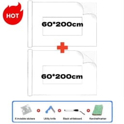 Latest New Electrostatic Whiteboard Sticker Reusable PP Teaching Graffiti Drawing Board Removable Household Erasable Whiteboard