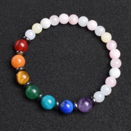 7 Chakra Bracelet Natural Gem Stone Beads Bangle Women Crystal Healing Anxiety Jewellery Mandala Yoga Meditation Bracelets Gift