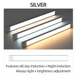 60CM 80CM Night Light Motion Sensor Thin LED Kitchen Rechargeable USB Lamp Backlight For Bedroom Bedside Table Lighting
