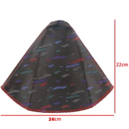 Le Mans Confetti JDM Bride Style Hyper Fabric Shifter Boot Racing Gear Shift Knob Cover Collars With Red Stitching