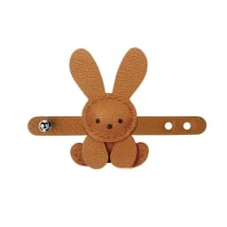 Cute Cartoon Bunny Bag Charm Adjustable DIY Bag Pendant PU Leather Solid Color Bag Decoration