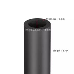1.7M Sponge Rubber Pipe Black Waterproof Pipeline Holder Thermal Insulation Tubular Protective Sleeve Tube Protector