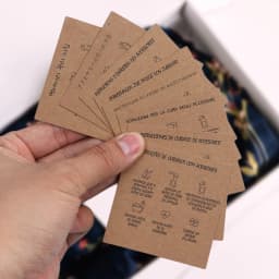 50PCS 9 Languages 6.5x6.5cm Square White Brown Care Instructions Custom Insert Card For Jewelry DIY Packaging Supplies Wholesale
