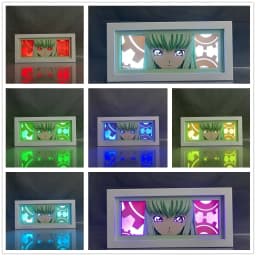 Anime Light Box Code Geass Cc Paper Cut Lightbox for Bedroom Decoration Desk Manga Shadow Box Kids Birthday Gift Table Lamps
