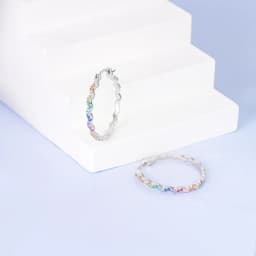 Orstarry S925 Sterling Silver Colorful Wavy Earrings Versatile Hoop Earrings For Women Jewelry Original Party Gifts