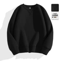 Men's Winter Fleece Lined Sweatshirt Long Sleeve Thickened Loose Casual round Neck Pullover Shirt Antimicrobial Antiwrinkle W...