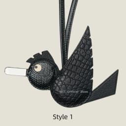 Crocodile & Lizard Skin Bird Charm Handmade Luxury Bag Charm Pendant For Birkin & Kelly Bag Unique Designer Handbag Accessory