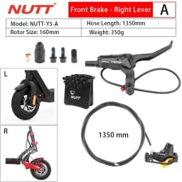 NUTT Electric Scooter 4 Piston Hydraulic Disc Brake Power-off Oil Disk for Zero 10X/11X, Vsett 10+/9+, Kaabo Wolf Warrior 11