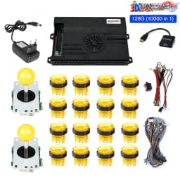128GB 3D Pandora Saga Box EX2 10000 in 1 DIY Kit Arcade  Game Console 8 Way Joystick Led Lights Button Cabinet Bartop 2 Playes