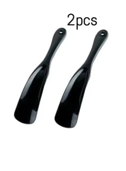 2PCS Unisex Long Handle Shoe Horns, Portable Plastic Shoe Helper, Non-Slip Easy Wear Tool for Travel & Daily Use