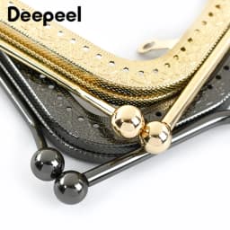 1/2Pcs Deepeel 20.5/27cm Metal Wallet Frame Embossed Hand Pull Parts Purse Bag Handle Kiss Clasp Lock DIY Hardware Accessories