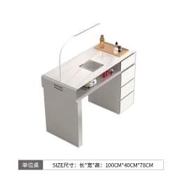 Luxury Classic Nail Table With Light Modern Marble Top Nordic Nail Desk European Aesthetic Table Manucure Nail Salon Furniture