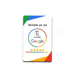 NFC Tag 13.56MHz Programmable Google Review Card NFC Station Table NFC Google Reviews Display Bending Card Standing Bracket