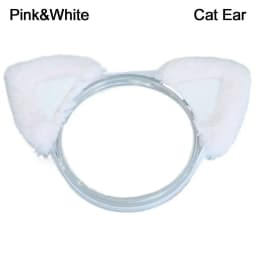 20CM Dolls Accessories Plush Cat Ear Headband Soft Tail Plush Toys Doll Headwear For 14inch Doll Clothes Hair Decoration