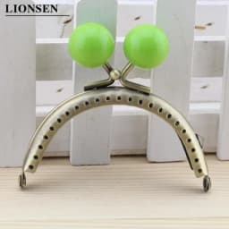 8.5cm Big beads Antique Bronze metal Purse Frame Handle for Clutch Bag Handbag Accessories Making Kiss Clasp Lock