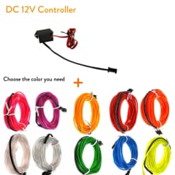 1M 2M 3M 4M 5M Flexible Neon Glow Light EL Wire LED Strip 5V 3V 12V Waterproof Rope For DIY Car Party Room Clothing Decoration