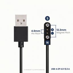 Smart Watch Magnetic Charging Cable USB Charger 2Pin 4Pin 5Pin Power Line For Smartwatch Earphone Glasses Juicer Beauty Devices