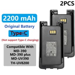 TYT MD-UV390 Plus Battery 2800/3600mAh Enlarge Thicker Battery Pack Compatible With MD-390 MD-680 MD-358 TH-UV8200 Two Way Radio