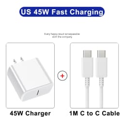 PD 45W Charger Fast Charging Phone Adapter For Samsung Galaxy S24 S23 S22 S25 Ultra A54 A15 A35 A55 5G Charger USB Type C Cable
