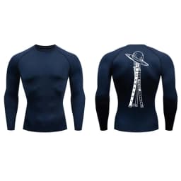 Sword Print Long Sleeve Compression Shirt for Men Athletic Quick Dry Tshirts Tops Gym Workout Running Baselayers Undershirts
